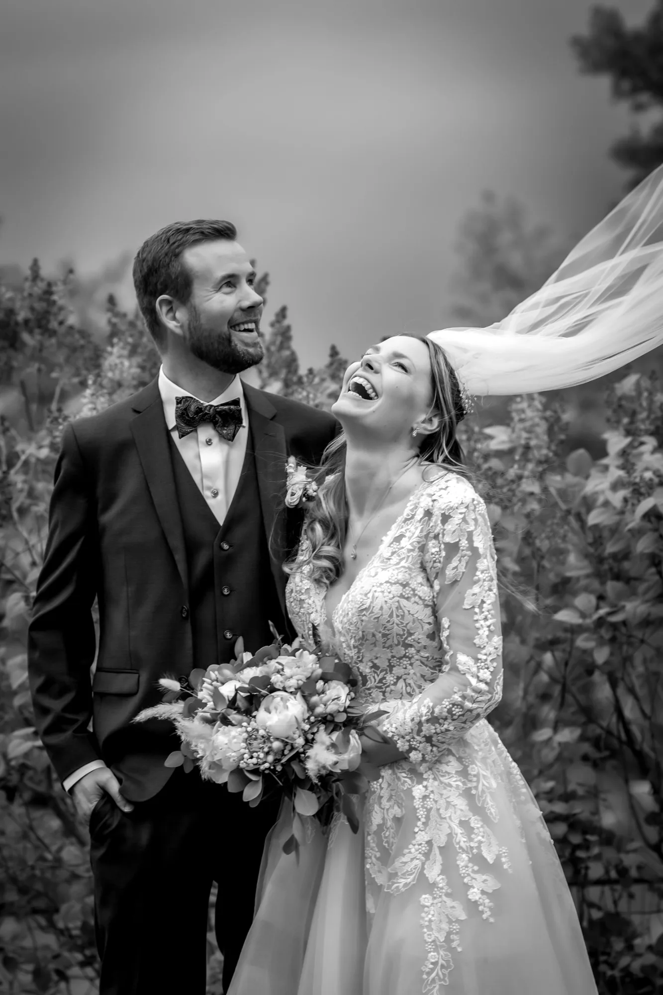 Bryllupsbilde fra Hanne & Espen, fotografert av Marte Bjørgum