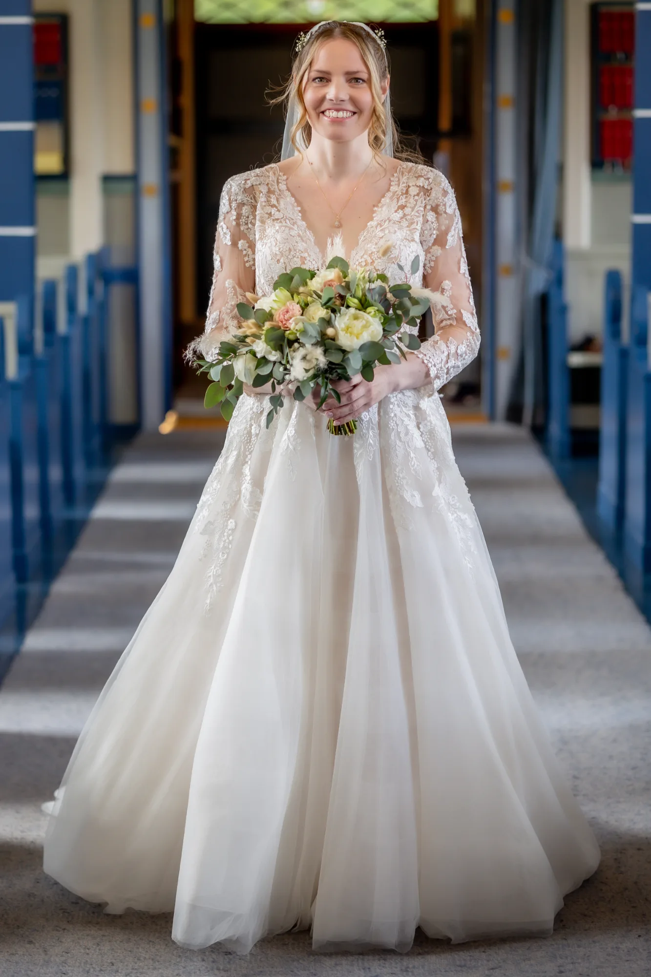 Bryllupsbilde fra Hanne & Espen, fotografert av Marte Bjørgum