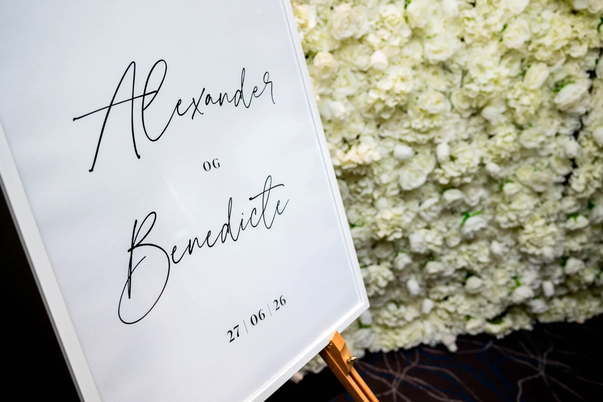 Bryllupsbilde fra Benedicte & Alexander 2026, fotografert av Marte Bjørgum