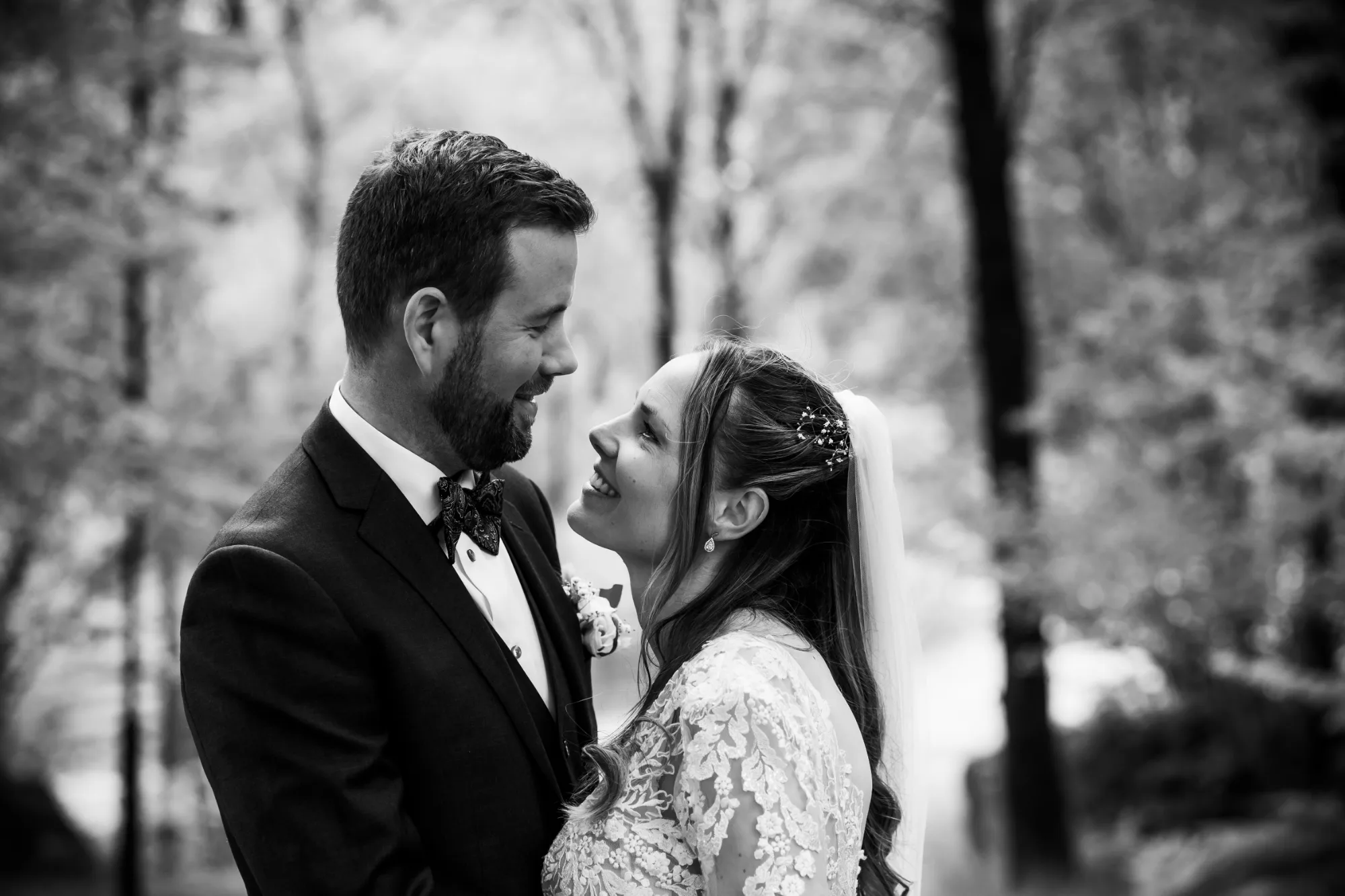 Bryllupsbilde fra Hanne & Espen, fotografert av Marte Bjørgum