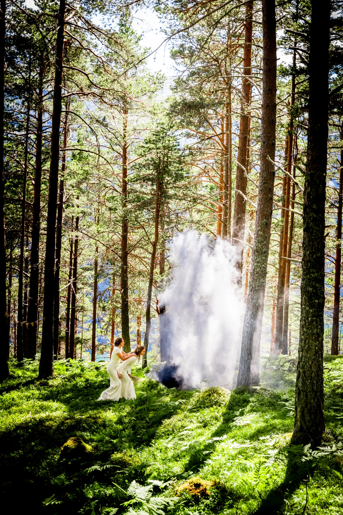 Bryllupsbilde fra Malin & Sarah, fotografert av Marte Bjørgum