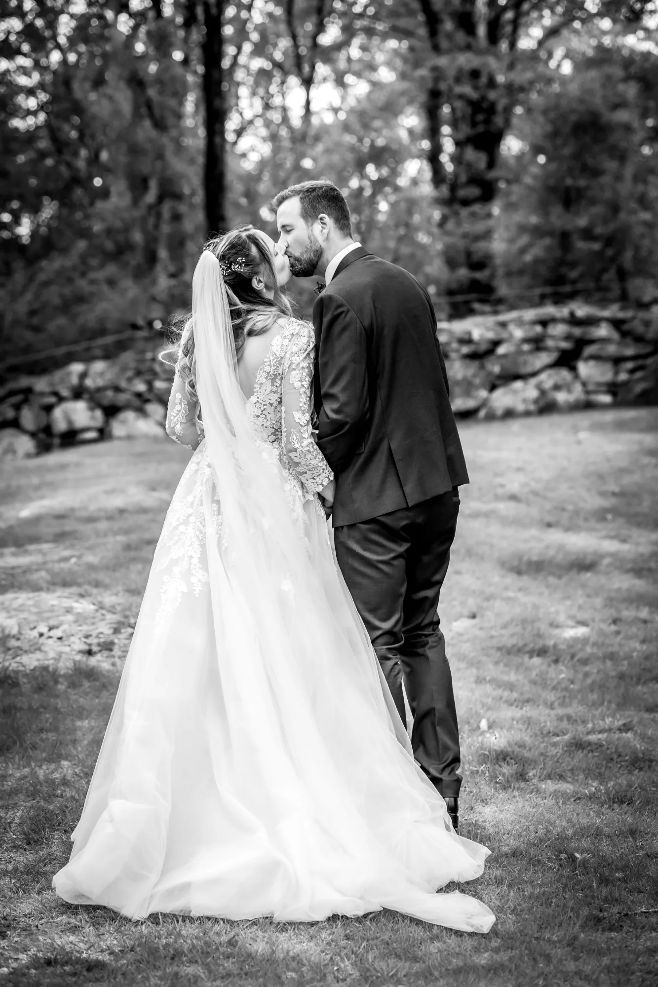 Bryllupsbilde fra Hanne & Espen, fotografert av Marte Bjørgum