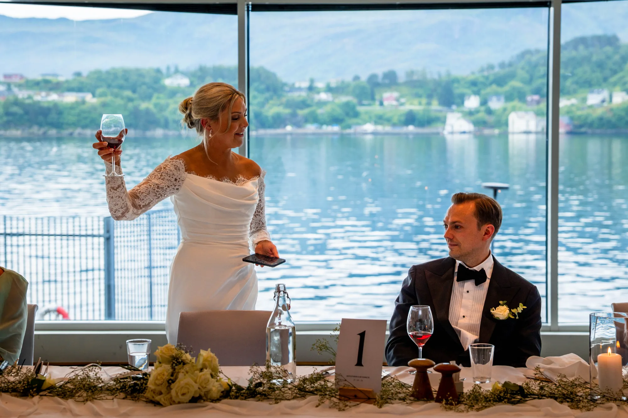 Bryllupsbilde fra Benedicte & Alexander 2026, fotografert av Marte Bjørgum