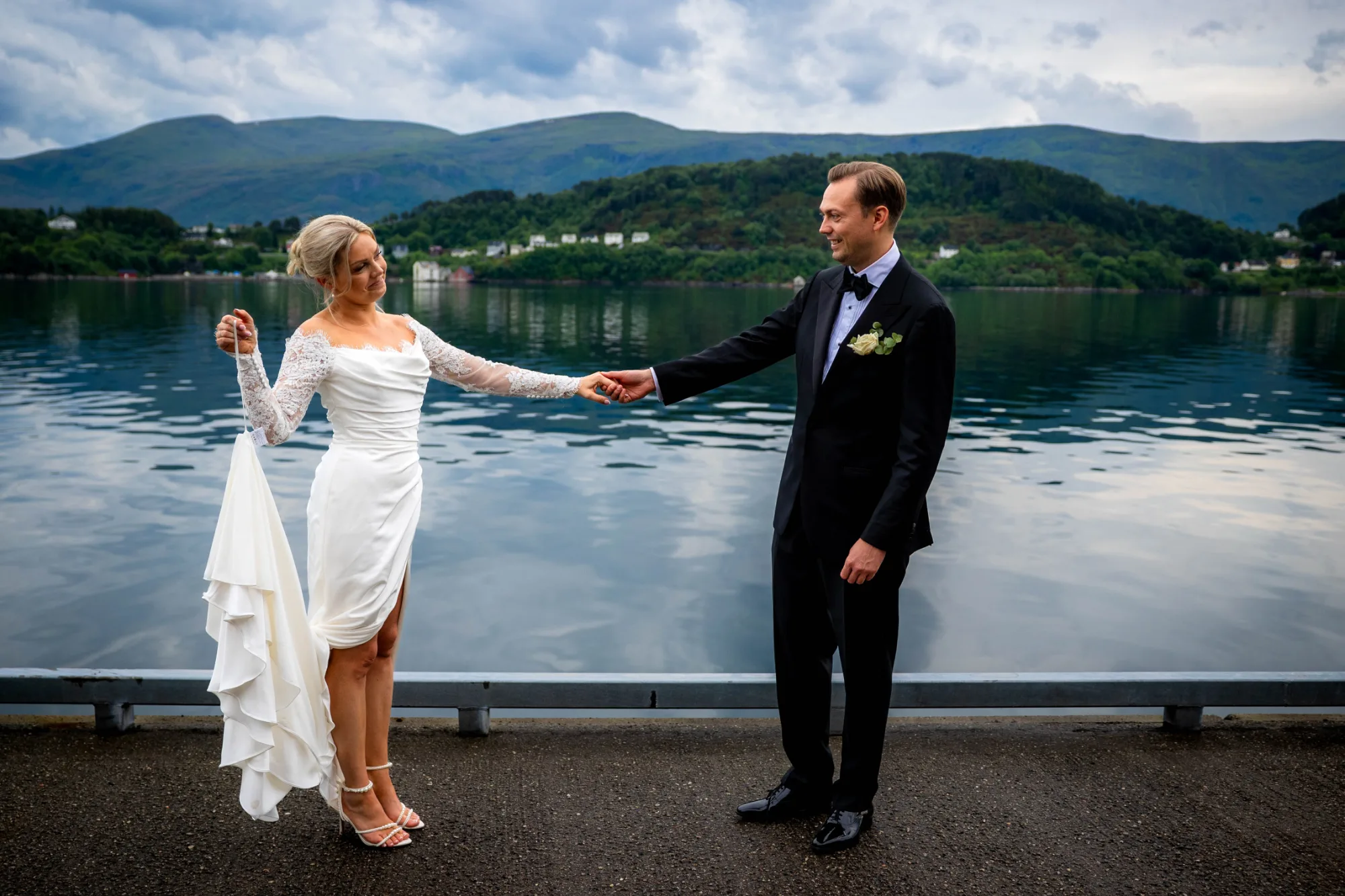Bryllupsbilde fra Benedicte & Alexander 2026, fotografert av Marte Bjørgum