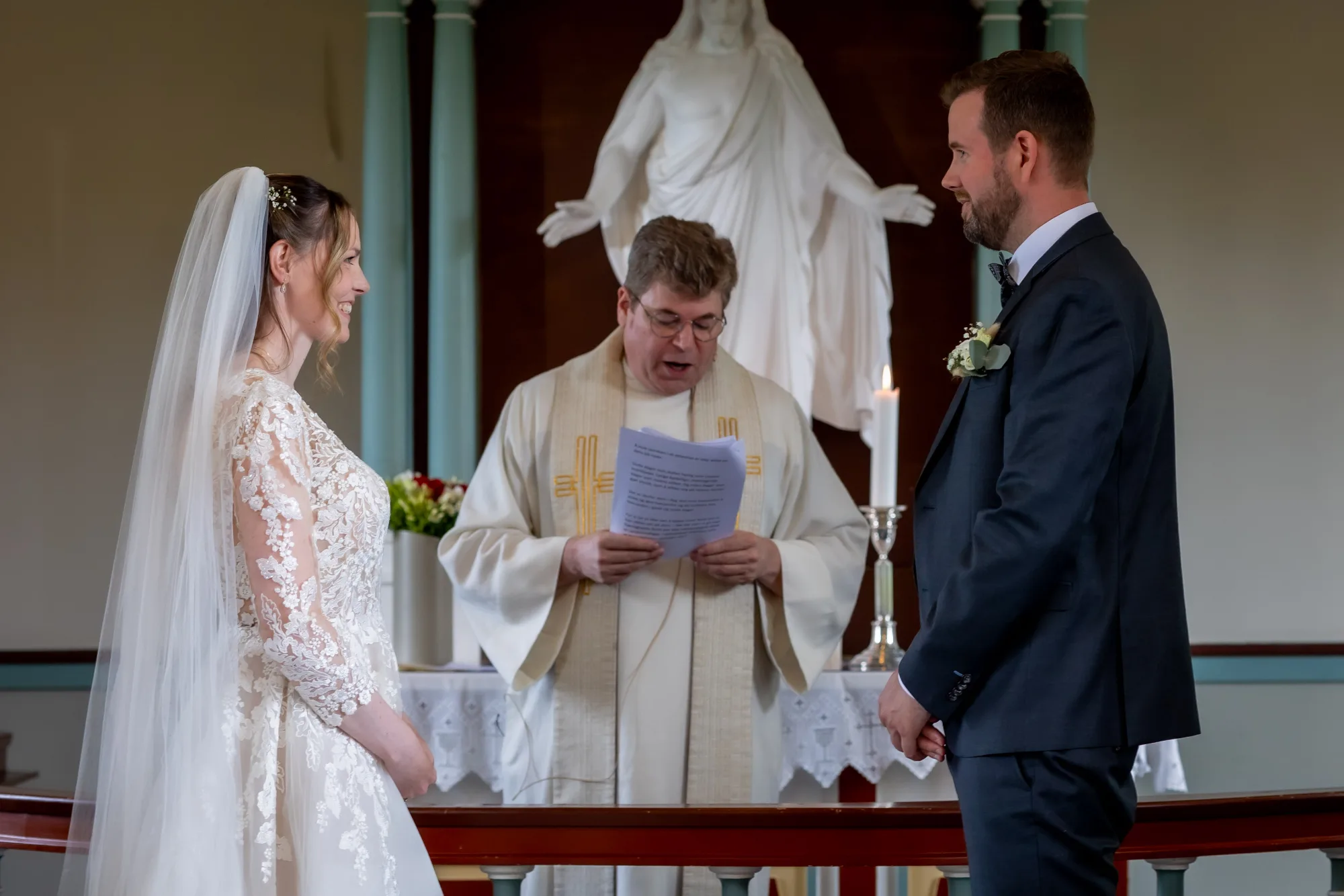 Bryllupsbilde fra Hanne & Espen, fotografert av Marte Bjørgum