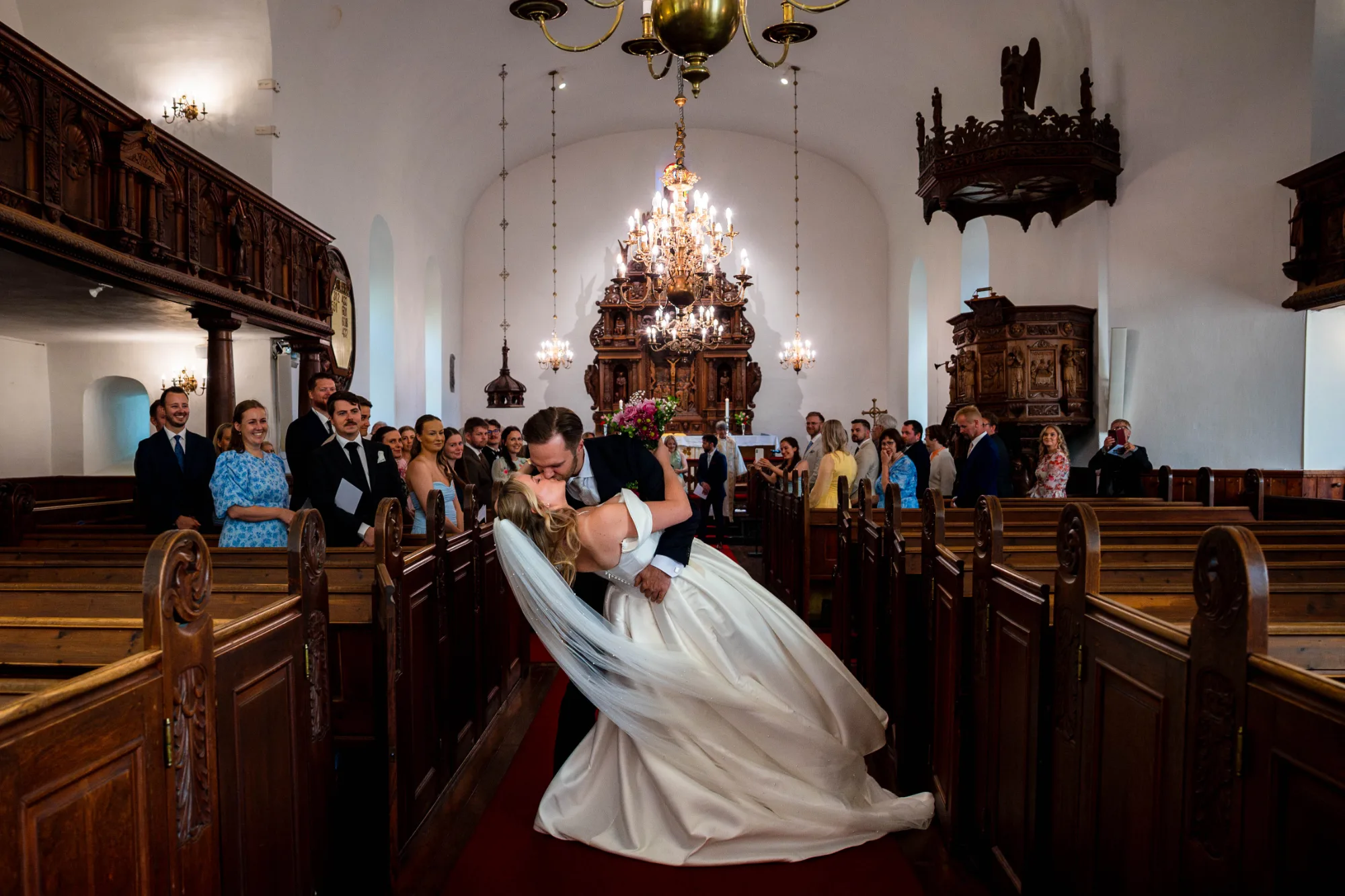 Bryllupsbilde fra Therese & Daniel, 2026, fotografert av Marte Bjørgum