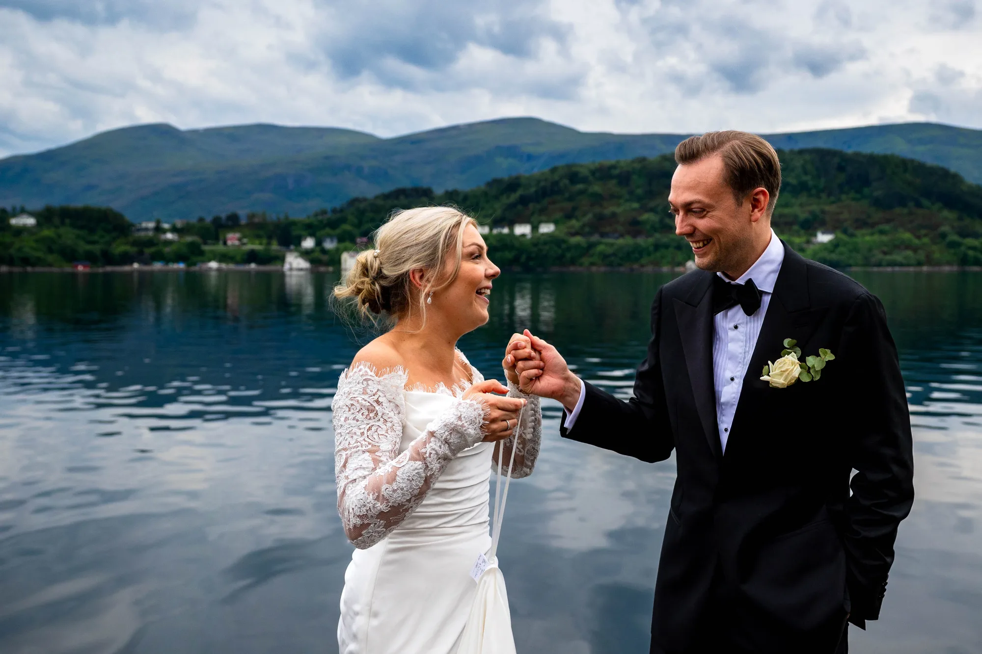 Bryllupsbilde fra Benedicte & Alexander 2026, fotografert av Marte Bjørgum
