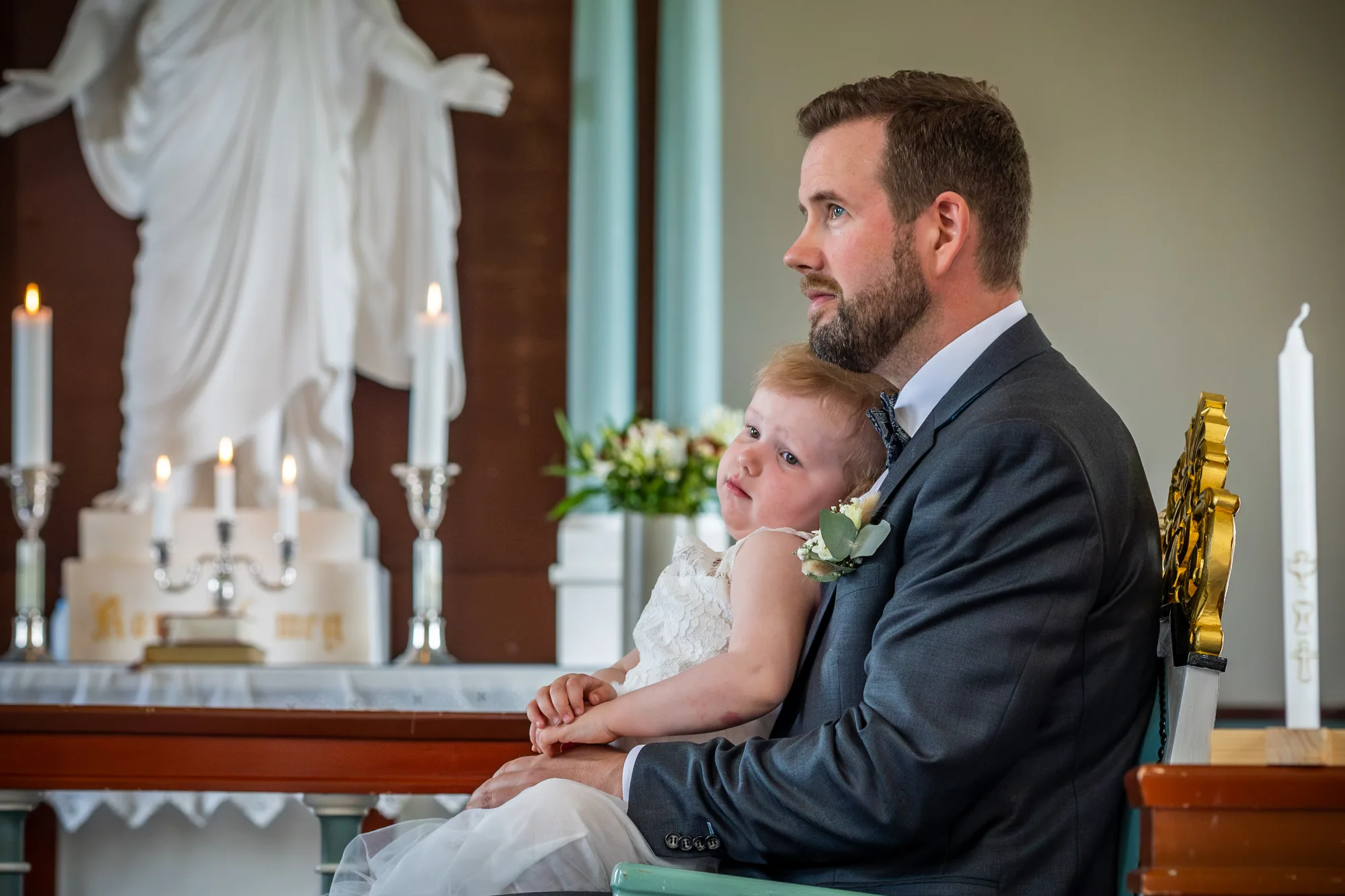 Bryllupsbilde fra Hanne & Espen, fotografert av Marte Bjørgum