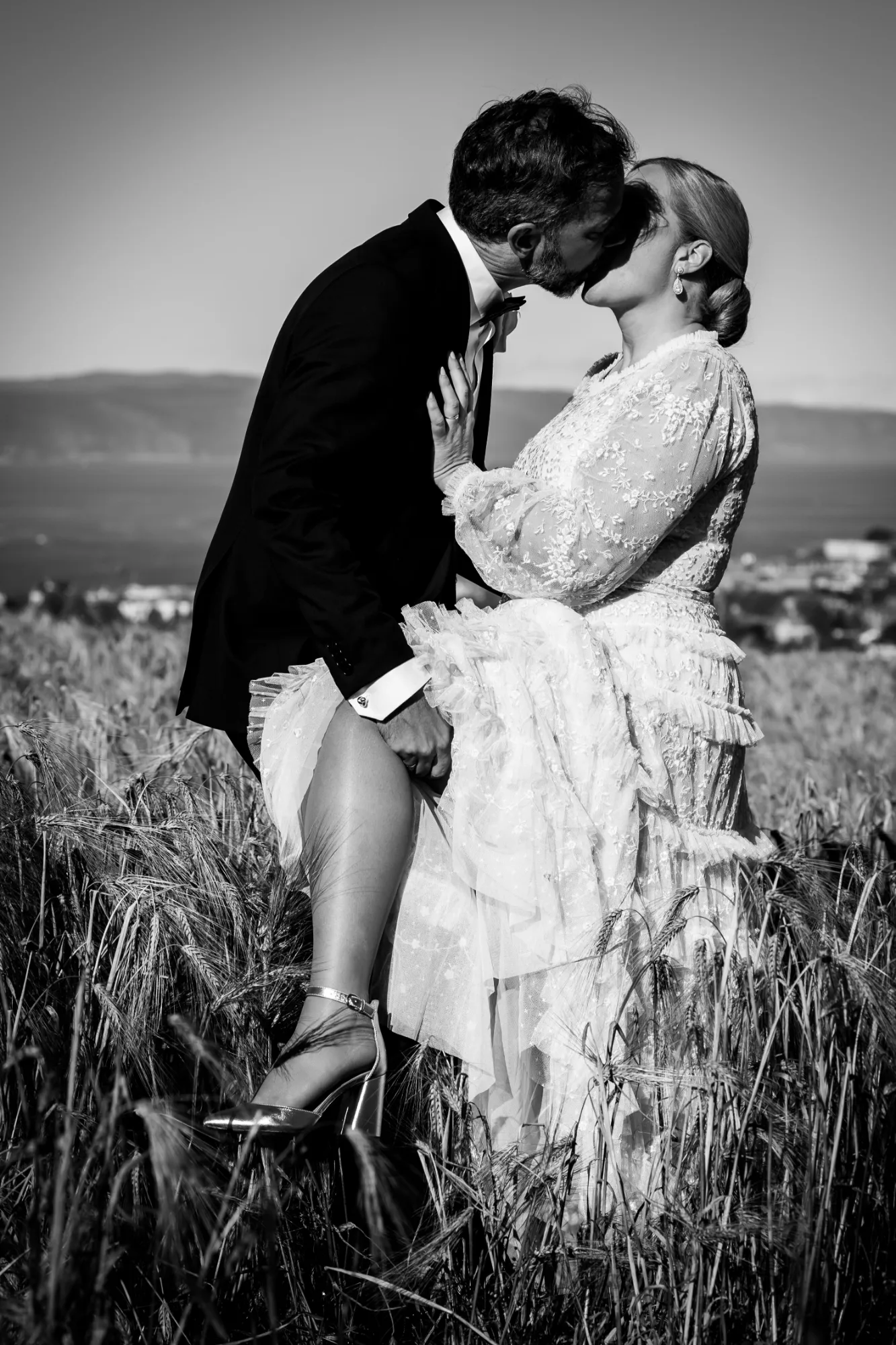 Bryllupsbilde fra Ina & Stein Olav, fotografert av Marte Bjørgum