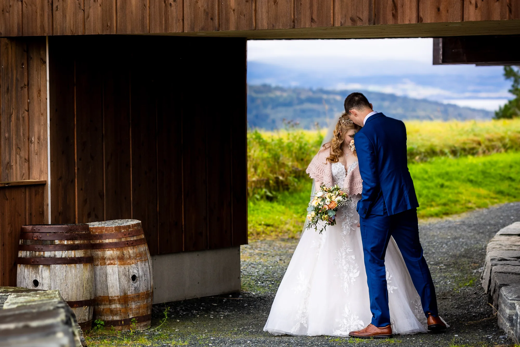 Bryllupsbilde fra Ranveig & Fredrik, fotografert av Marte Bjørgum