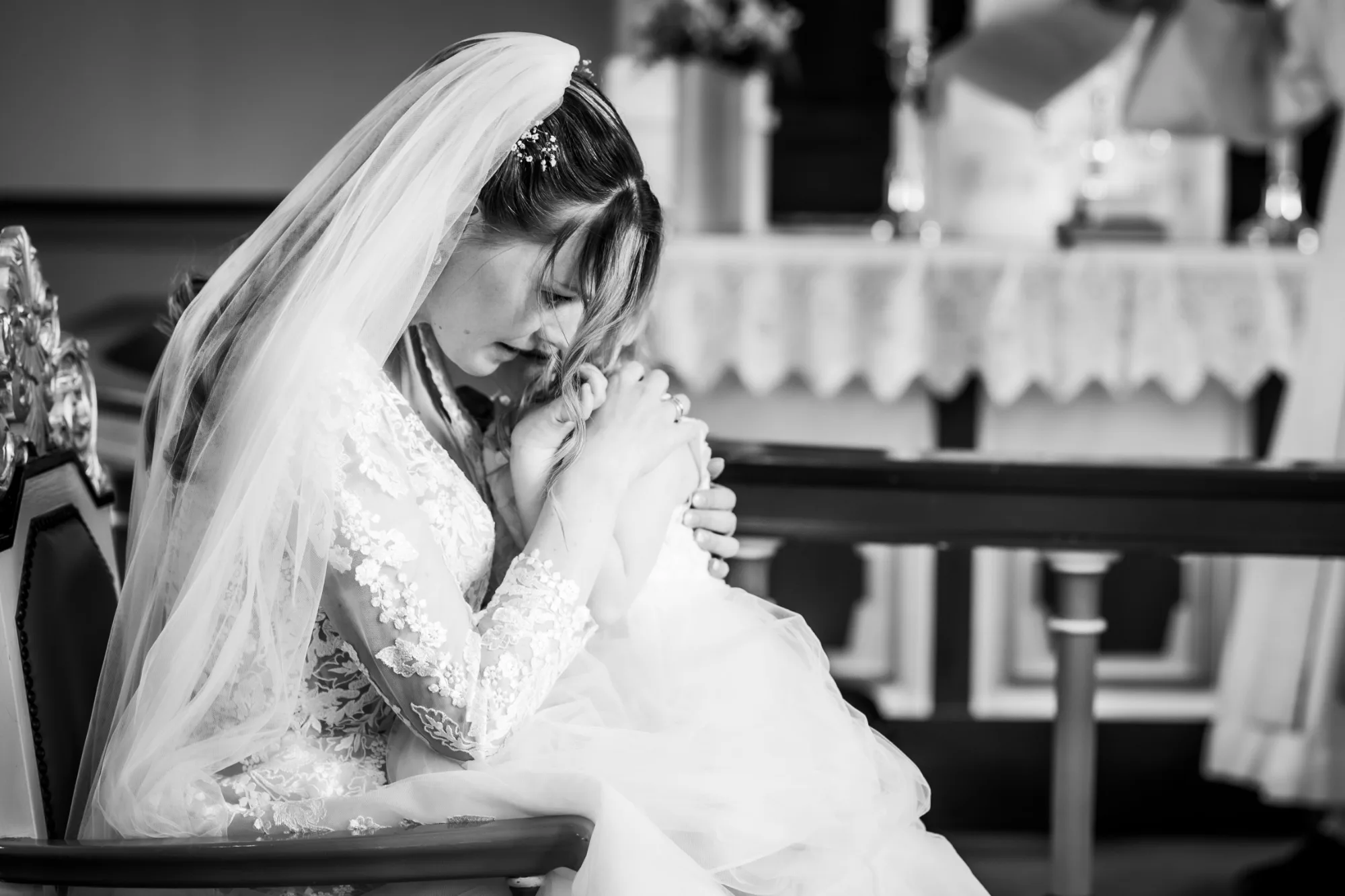 Bryllupsbilde fra Hanne & Espen, fotografert av Marte Bjørgum