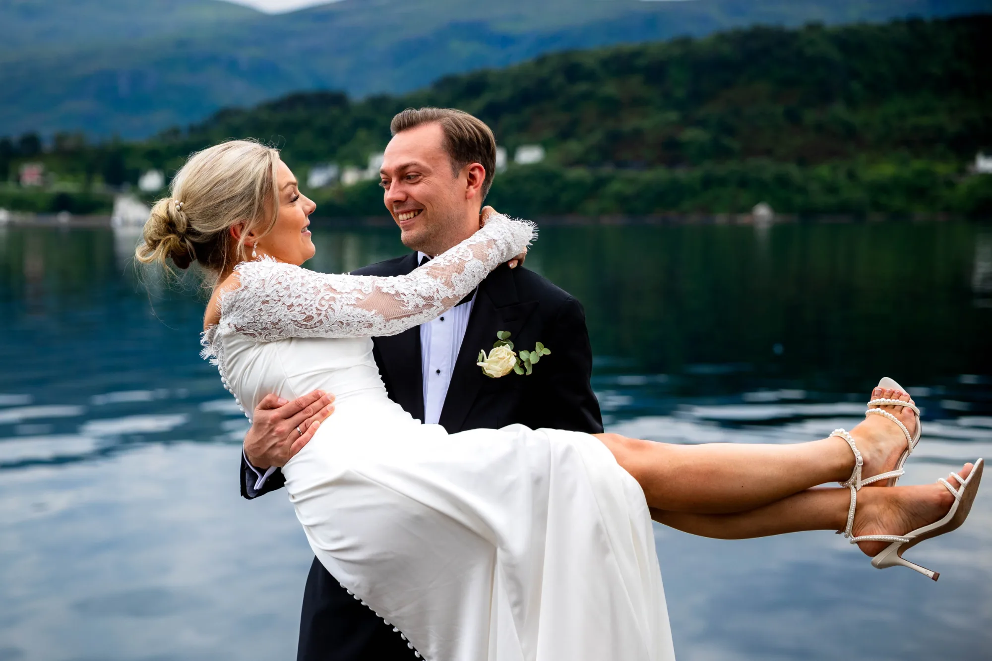 Bryllupsbilde fra Benedicte & Alexander 2026, fotografert av Marte Bjørgum