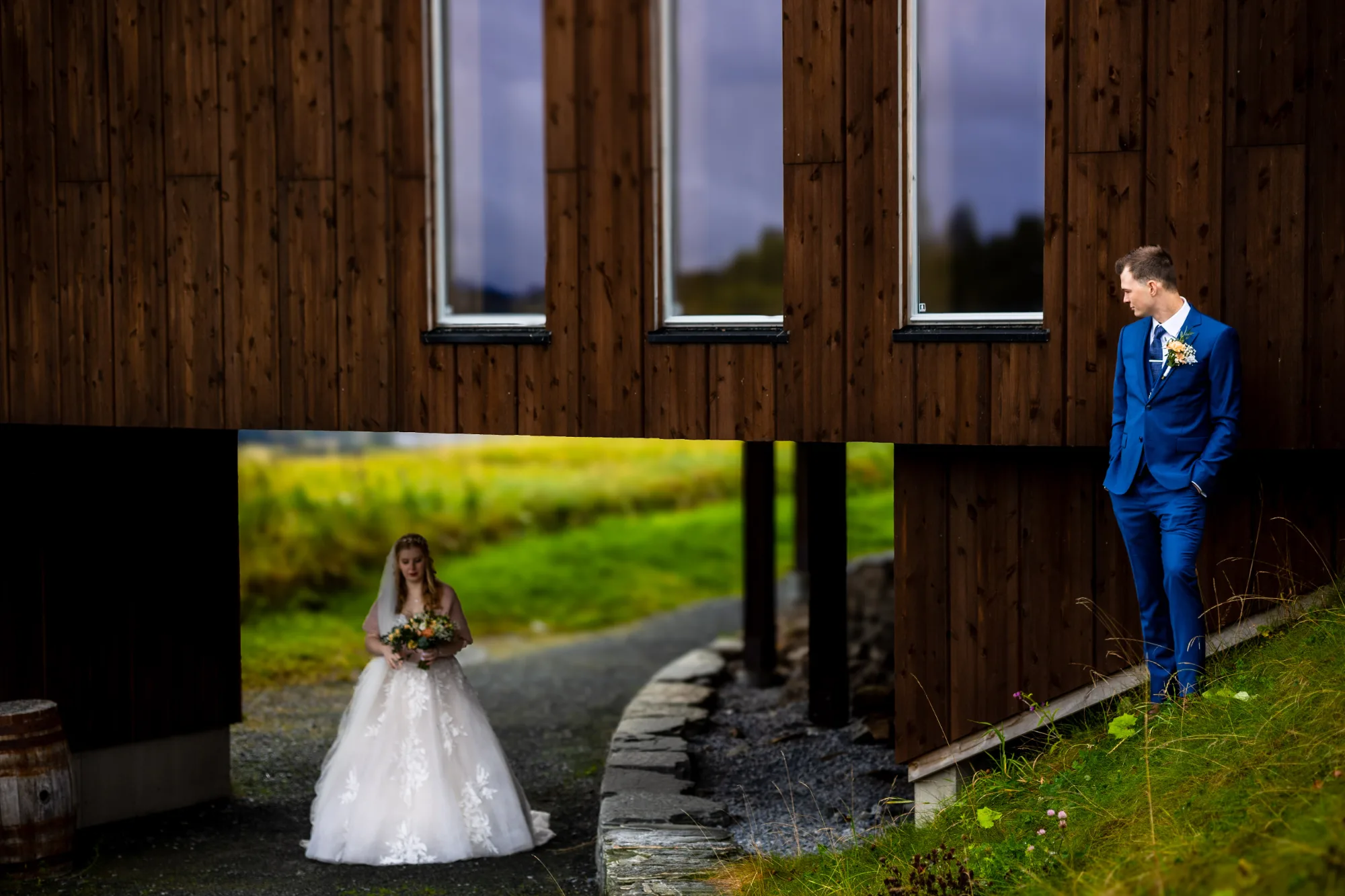 Bryllupsbilde fra Ranveig & Fredrik, fotografert av Marte Bjørgum