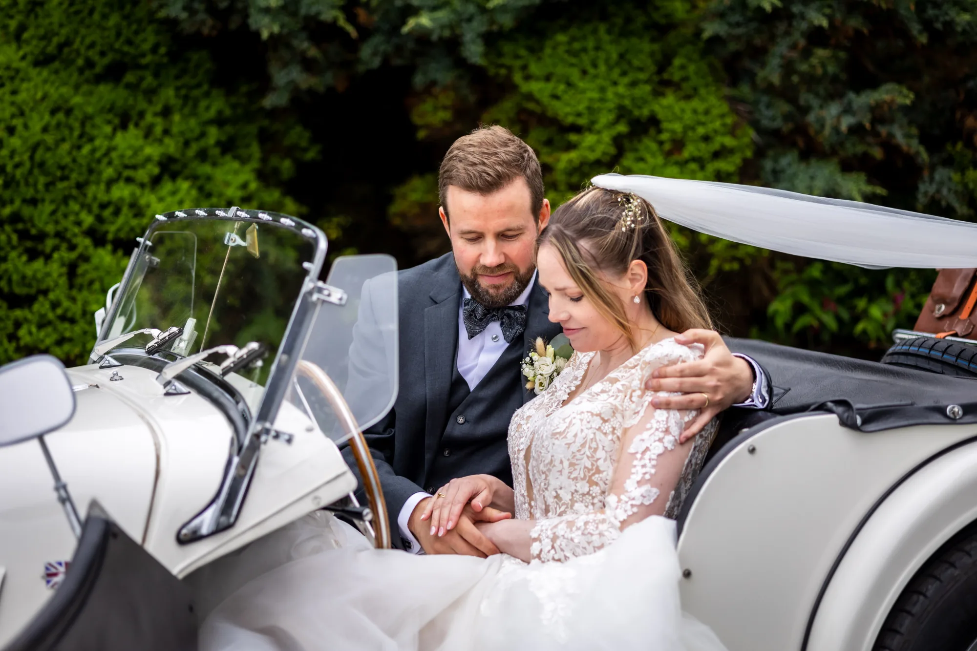 Bryllupsbilde fra Hanne & Espen, fotografert av Marte Bjørgum