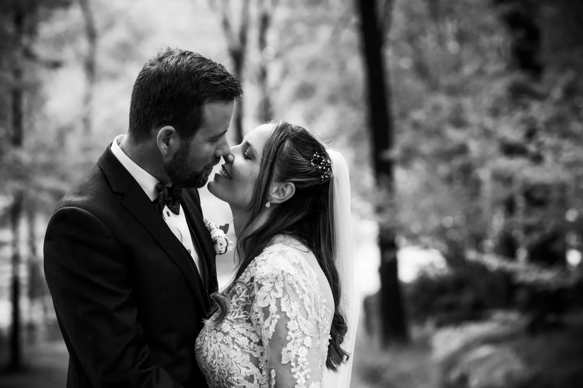 Bryllupsbilde fra Hanne & Espen, fotografert av Marte Bjørgum