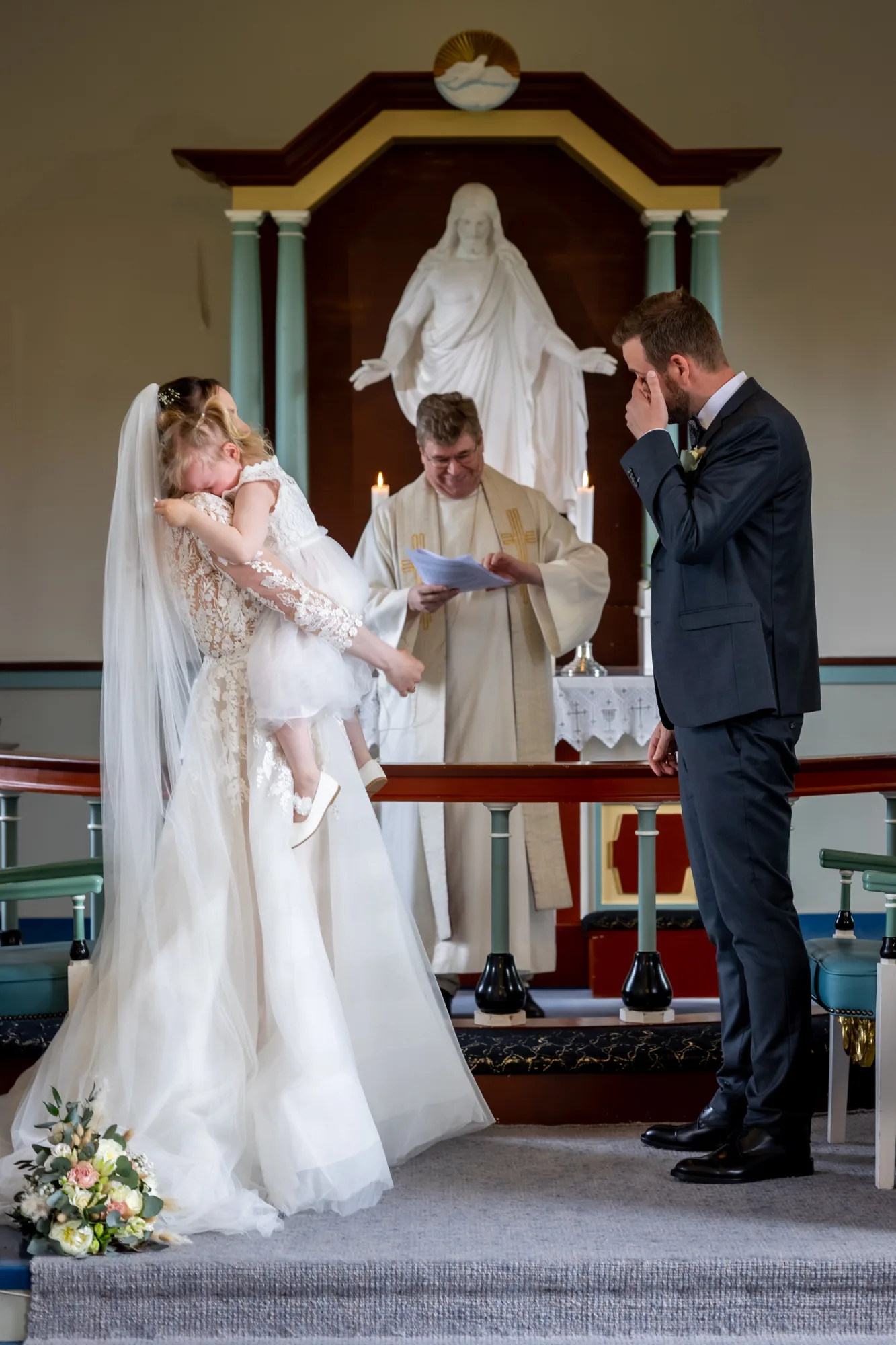 Bryllupsbilde fra Hanne & Espen, fotografert av Marte Bjørgum