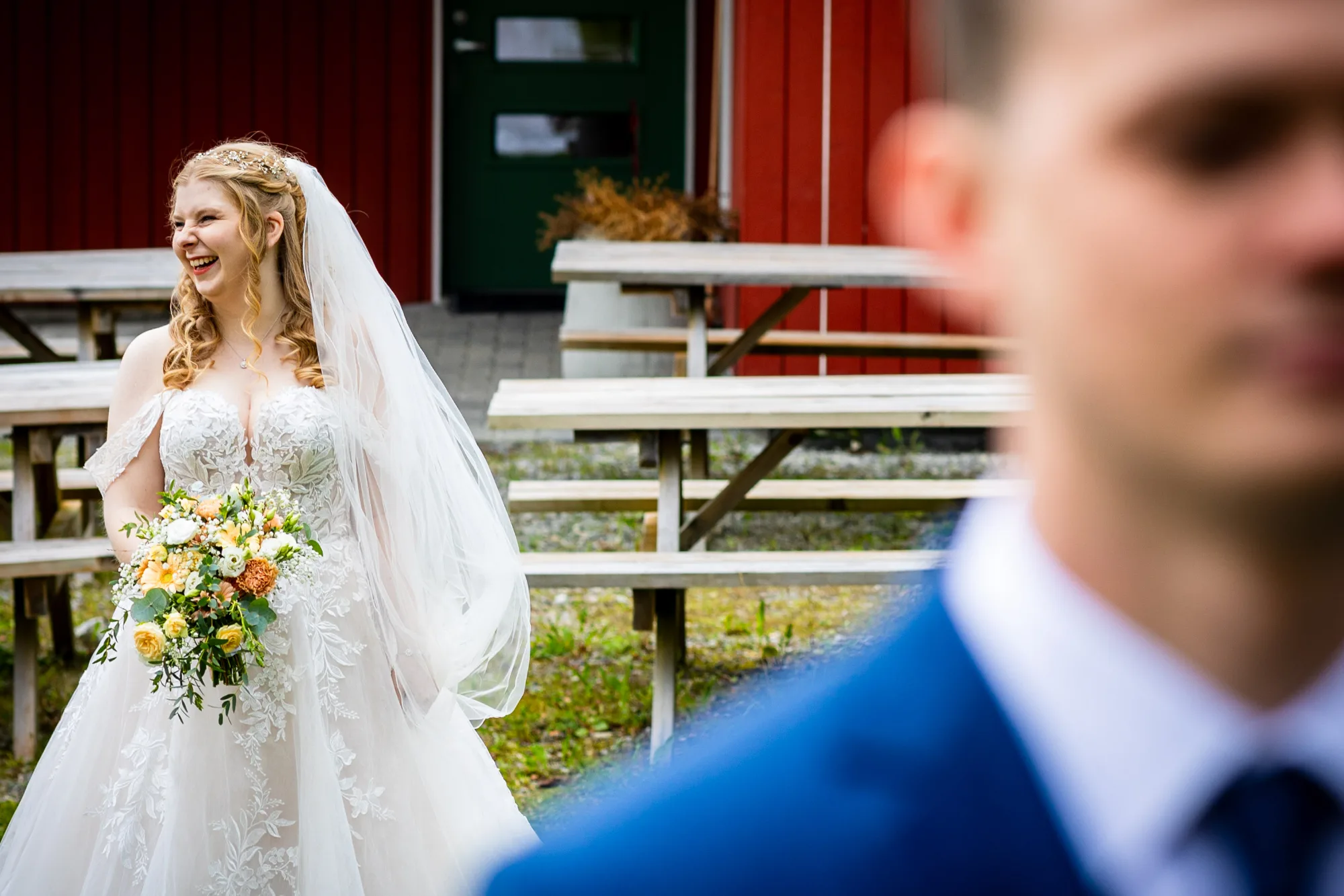 Bryllupsbilde fra Ranveig & Fredrik, fotografert av Marte Bjørgum
