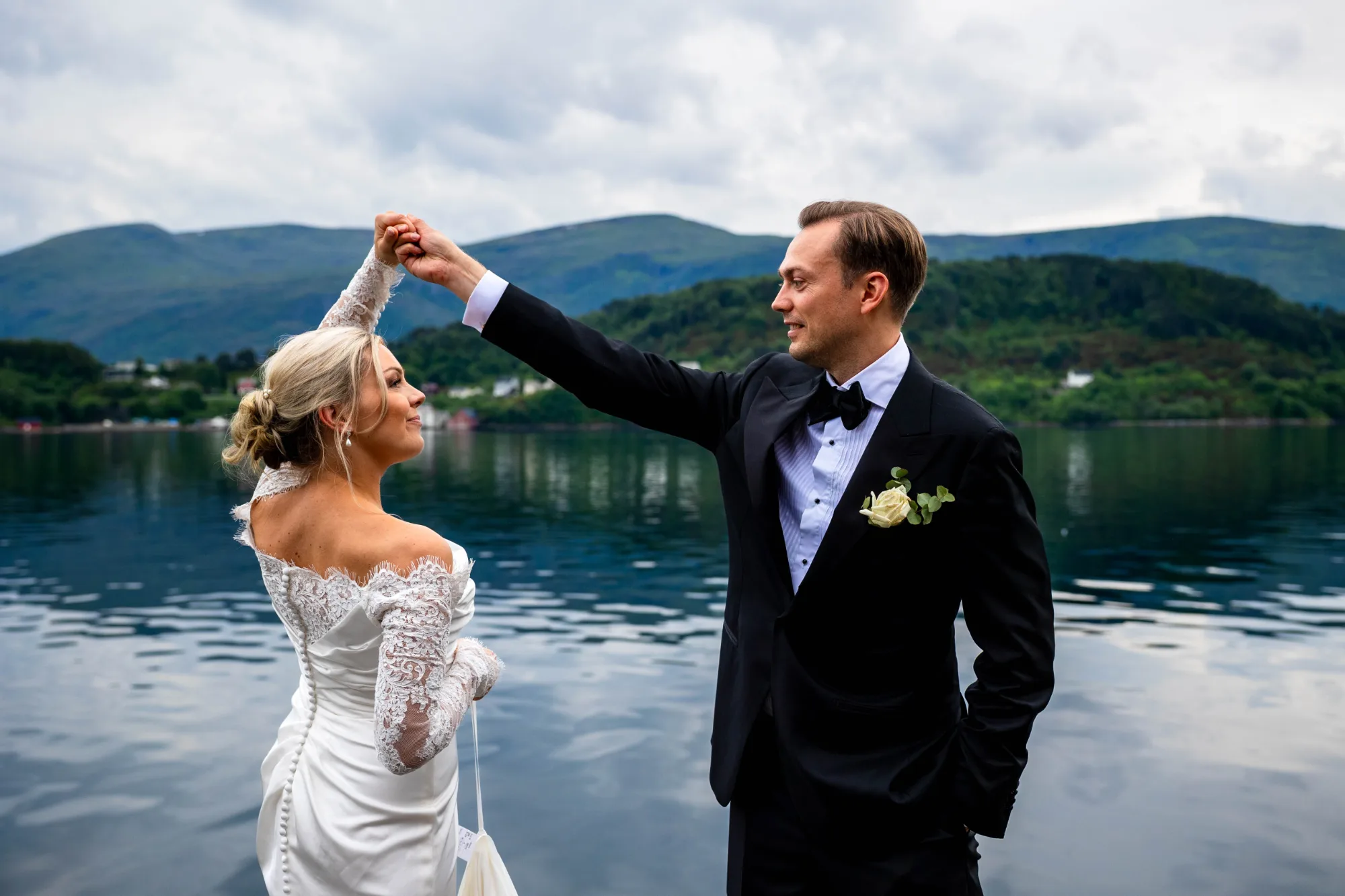 Bryllupsbilde fra Benedicte & Alexander 2026, fotografert av Marte Bjørgum